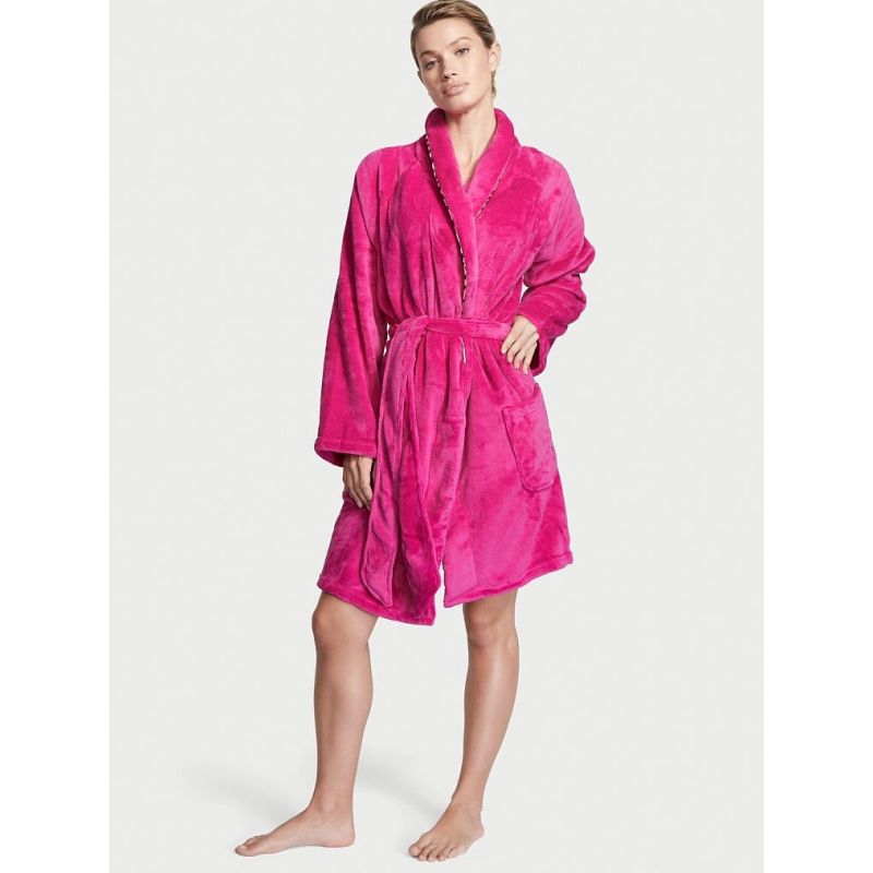 Плюшевий халат Short Cozy Robe Pink M/L