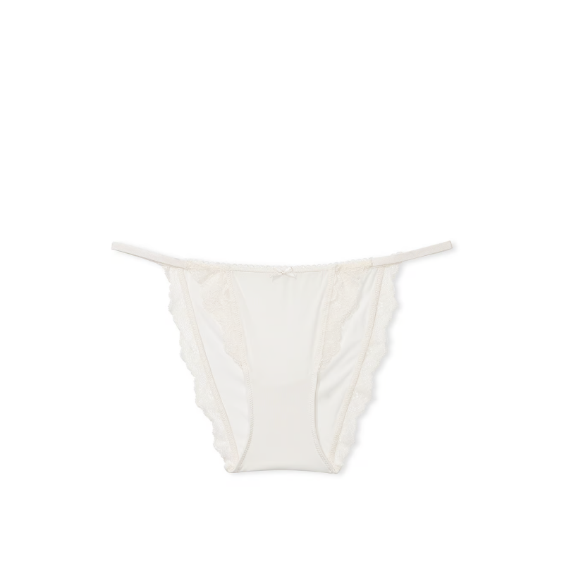 Трусики Dream Angels Lace-Trim String Bikini Panty White/Ivory