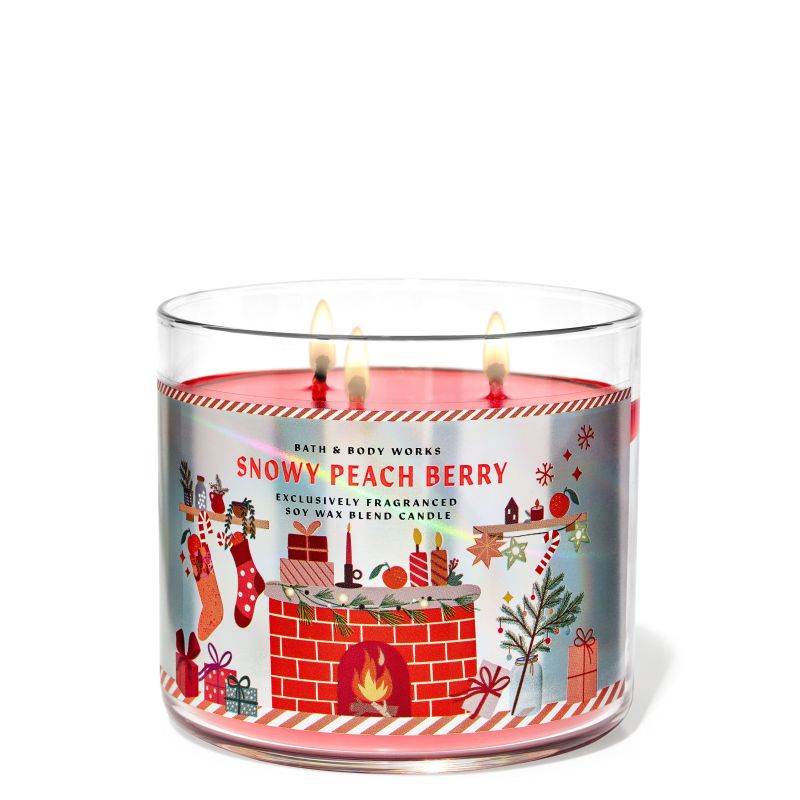 Ароматизована свічка Snowy Peach Berry 3-Wick Candle
