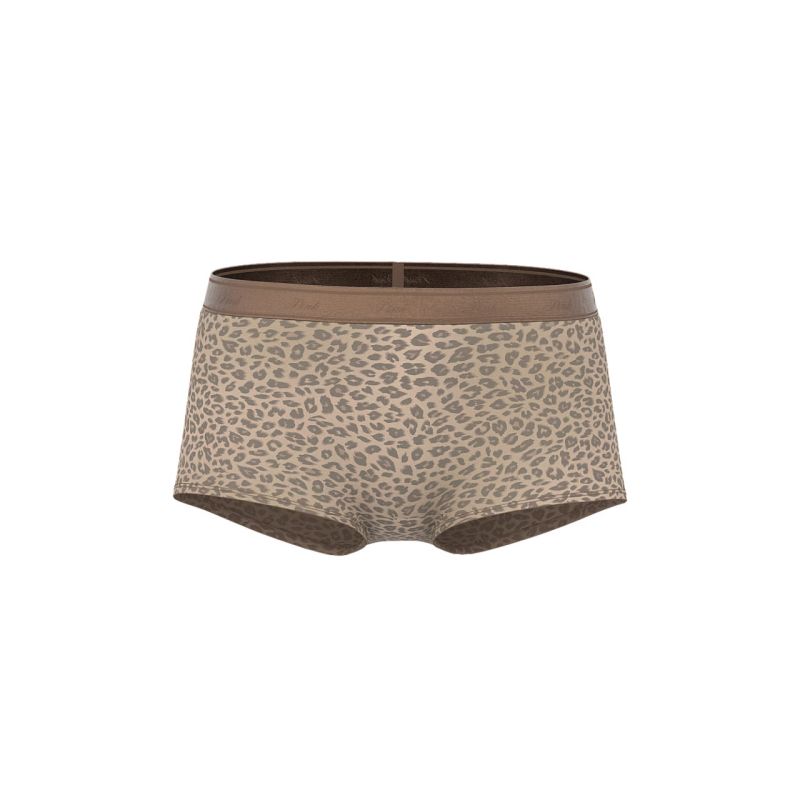 Трусики Logo Cotton Boyshorts Panty Birch Brown Leopard