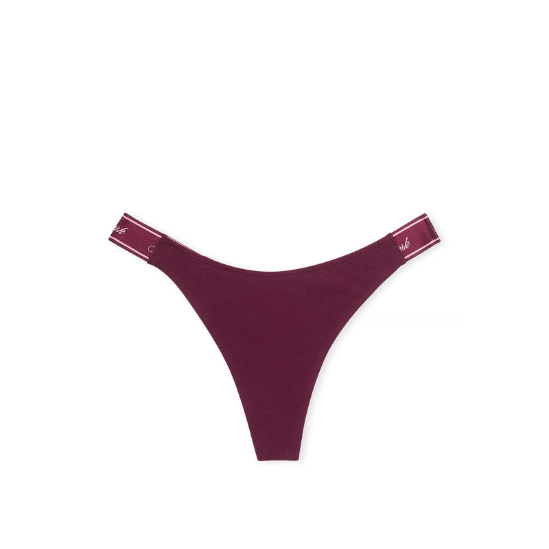 Трусики Logo Cotton High-Leg Thong Panty Wild Rose