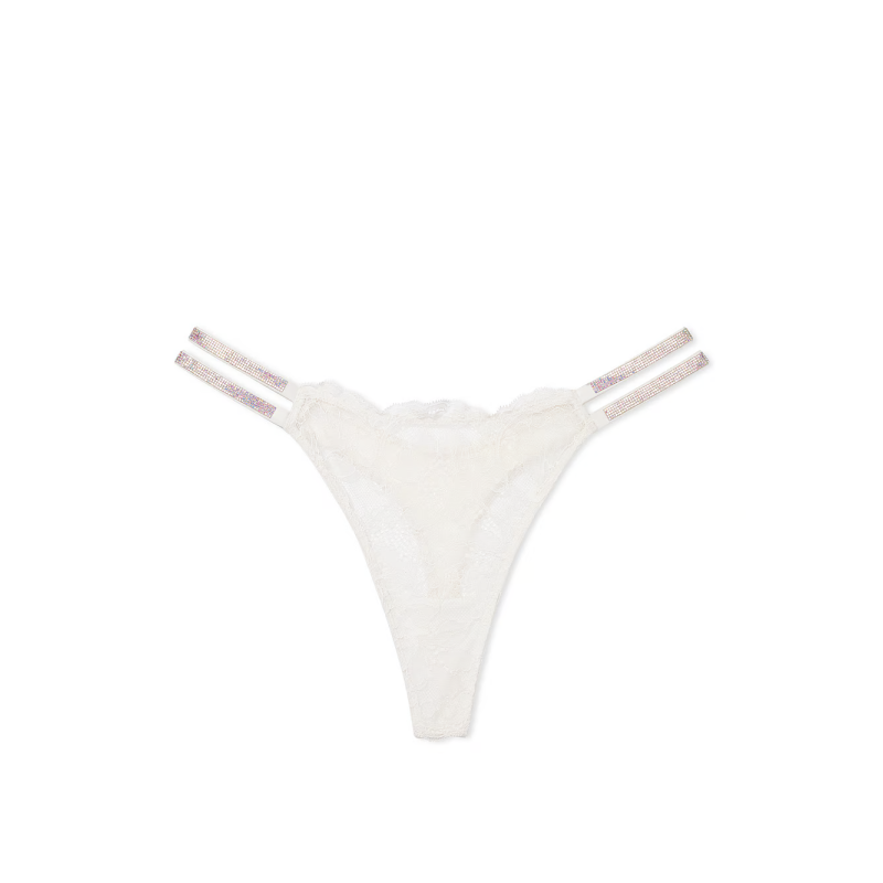 Трусики Double Shine Strap Thong Panty Coconut White