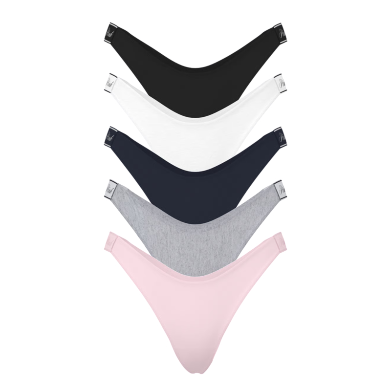 Набір трусиків 5-Pack Logo Cotton High-Leg Thong Panties Basics