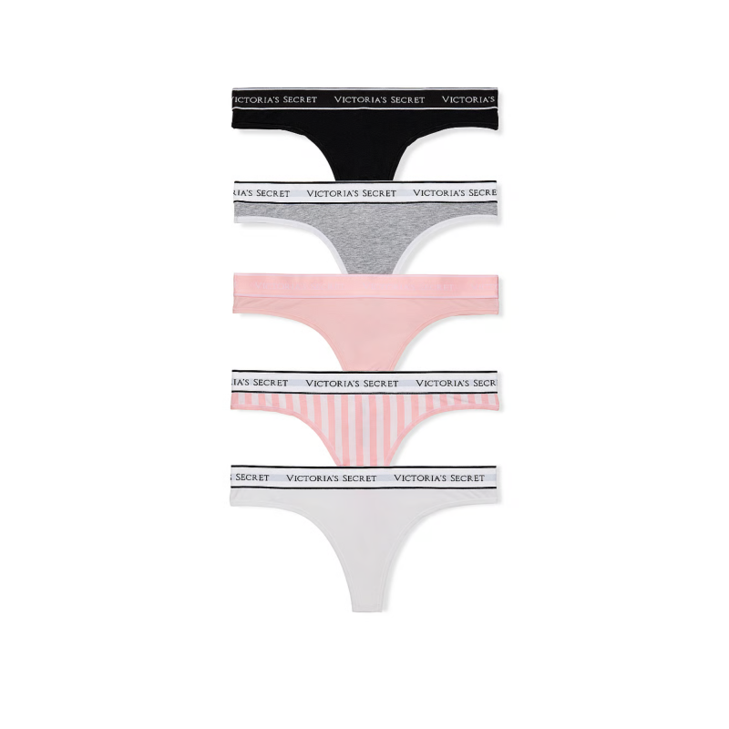 Набір трусиків 5-Pack Logo Cotton Thong Panties Basic