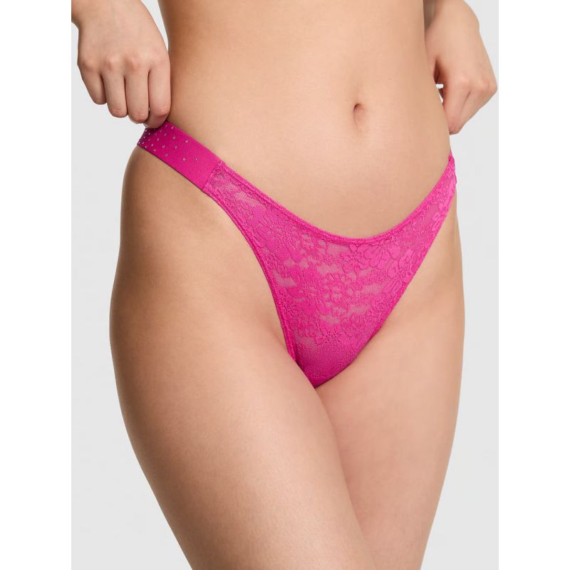 Трусики Wink Logo High-Leg Thong Panty Pink Fire