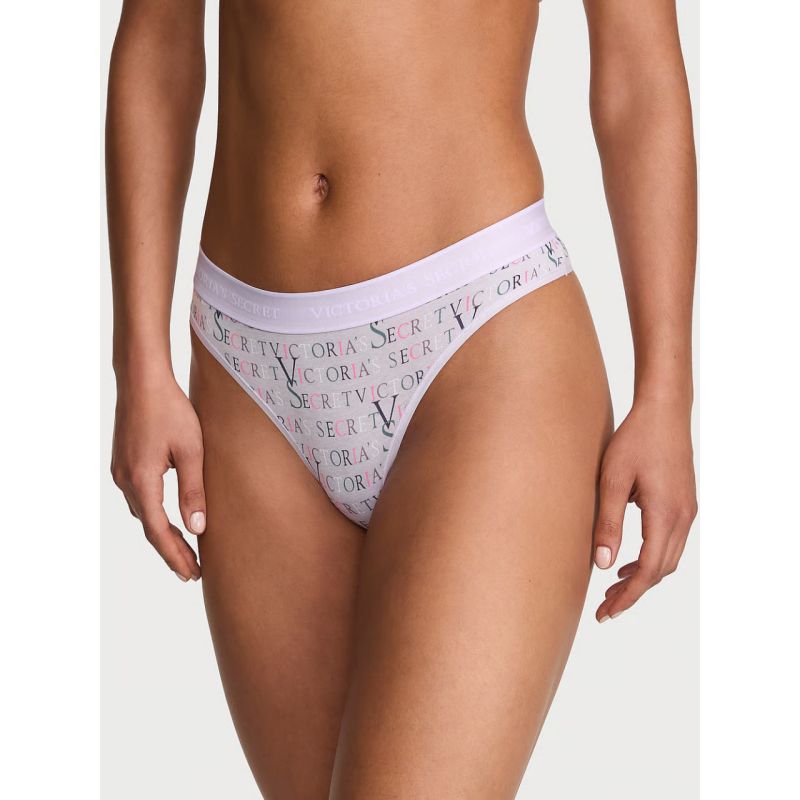 Трусики Logo Cotton Thong Panty Lilac