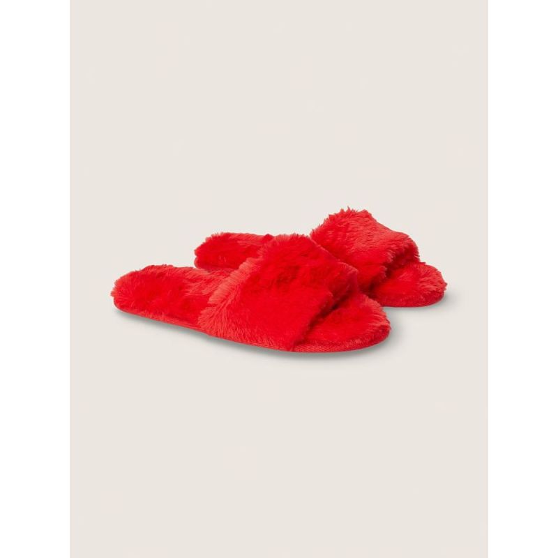 Домашні тапочки Faux Fur Slippers Red Pepper