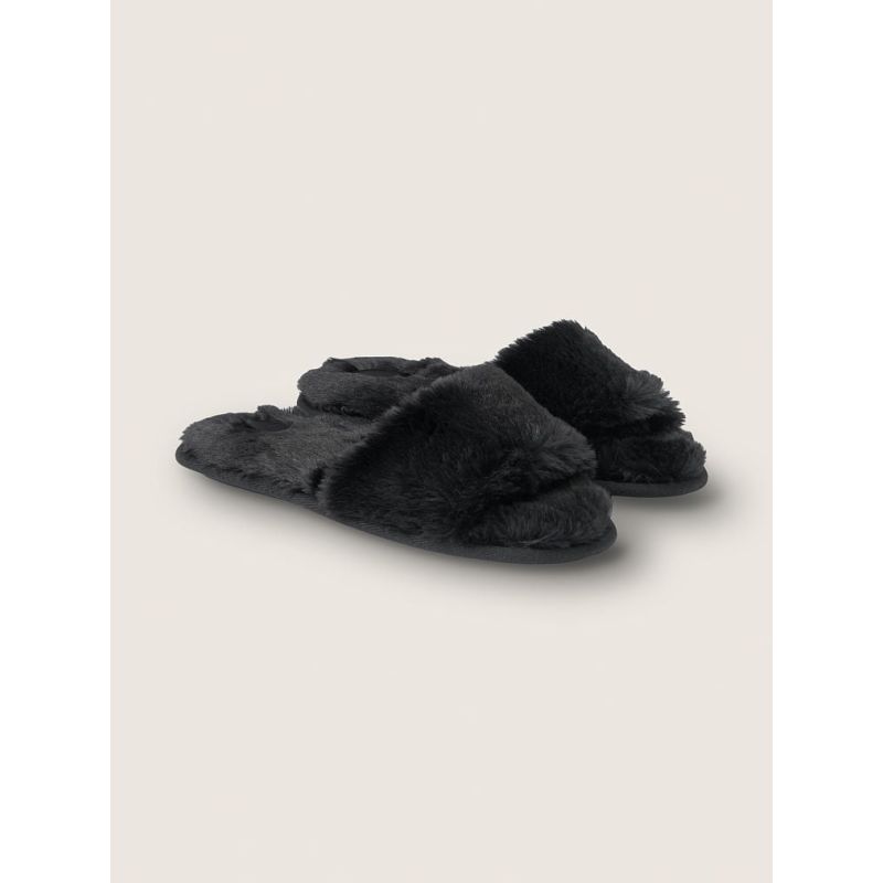 Домашні тапочки Faux Fur Slippers Pure Black