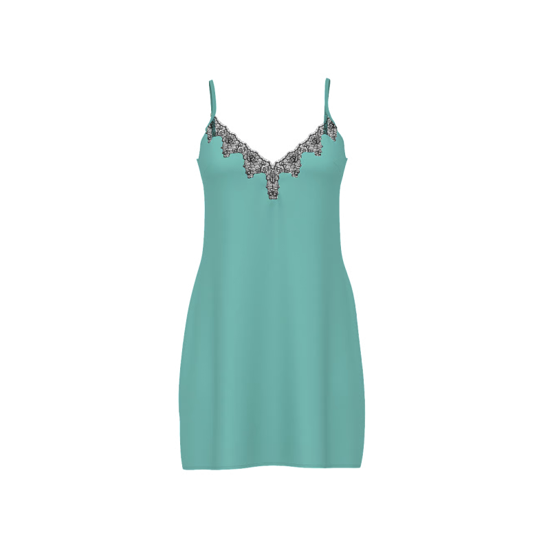 Нічна сорочка сатинова Satin Rose Lace-Trim Mini Slip Dress VS