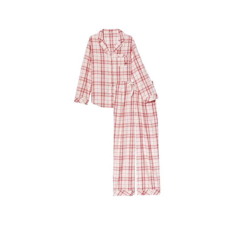 Піжама Flannel Long Pajama Set Peppermint Plaid
