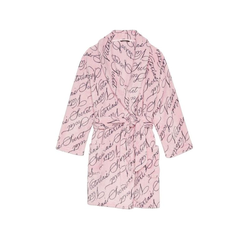 Плюшевий халат Short Cozy Robe Pretty Blossom Script