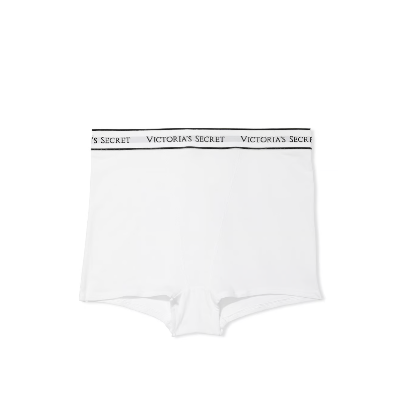 Трусики Logo Cotton High-Waist Boyshort Panty White