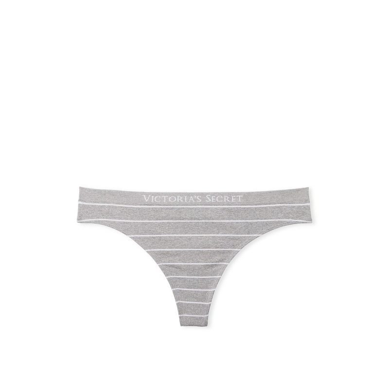 Трусики Seamless Thong Panty Heather Grey Stripes