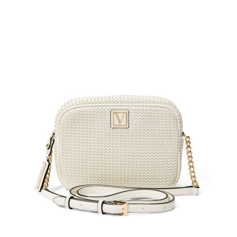 Сумка The Victoria Top Zip Crossbody Coconut Woven від Victoria's Secret