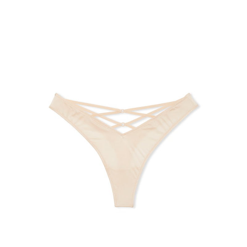 Трусики Smooth Strappy-Back High-Leg Thong Panty Marzipan