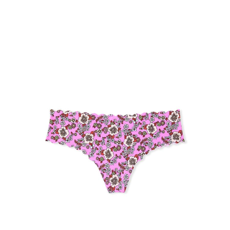 Трусики No-show Thong Panty Pink Flowers