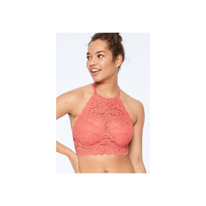 Бюстгальтер Lace Highneck Bralette S