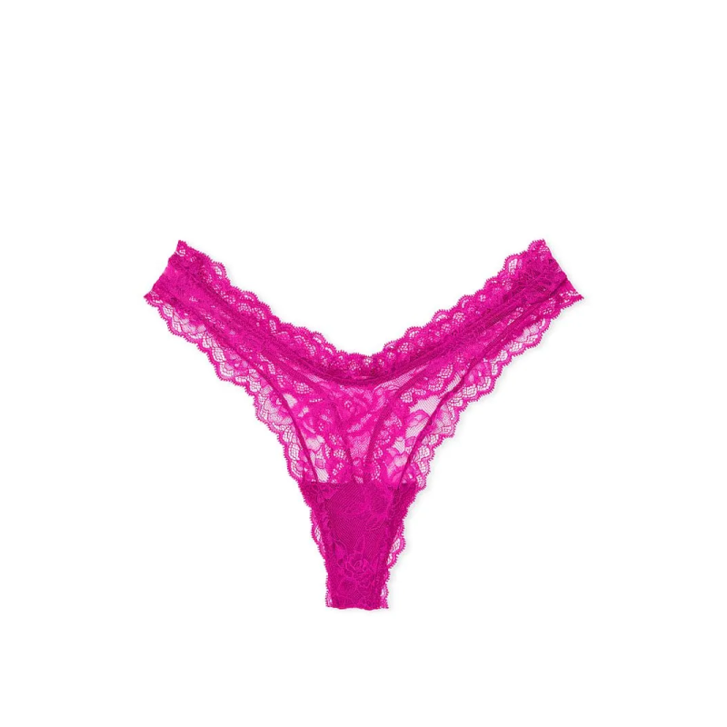 Трусики Very Sexy Rose Lace High-Leg Thong Panty Outrageous Pink VS