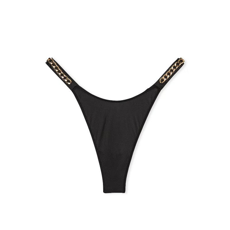Жіночі трусики Chain Strap Smooth Thong Panty Black