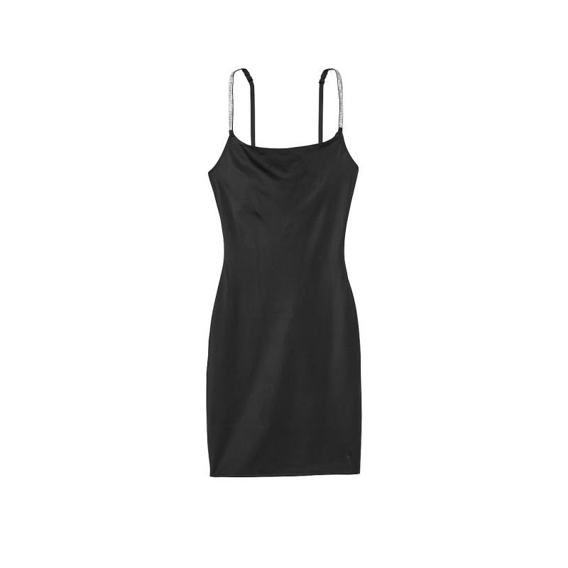 Нічна сорочка Shine Strap Smoothing Slip Dress Black VS