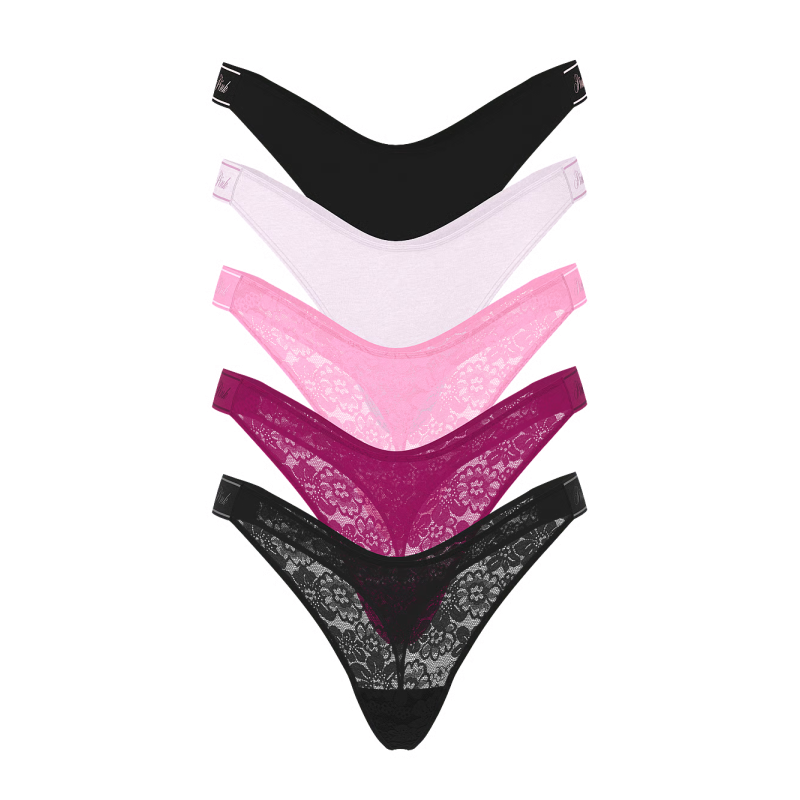 Набір трусиків 5-Pack Lace-Up Logo Thong PantiesFashion Pack N
