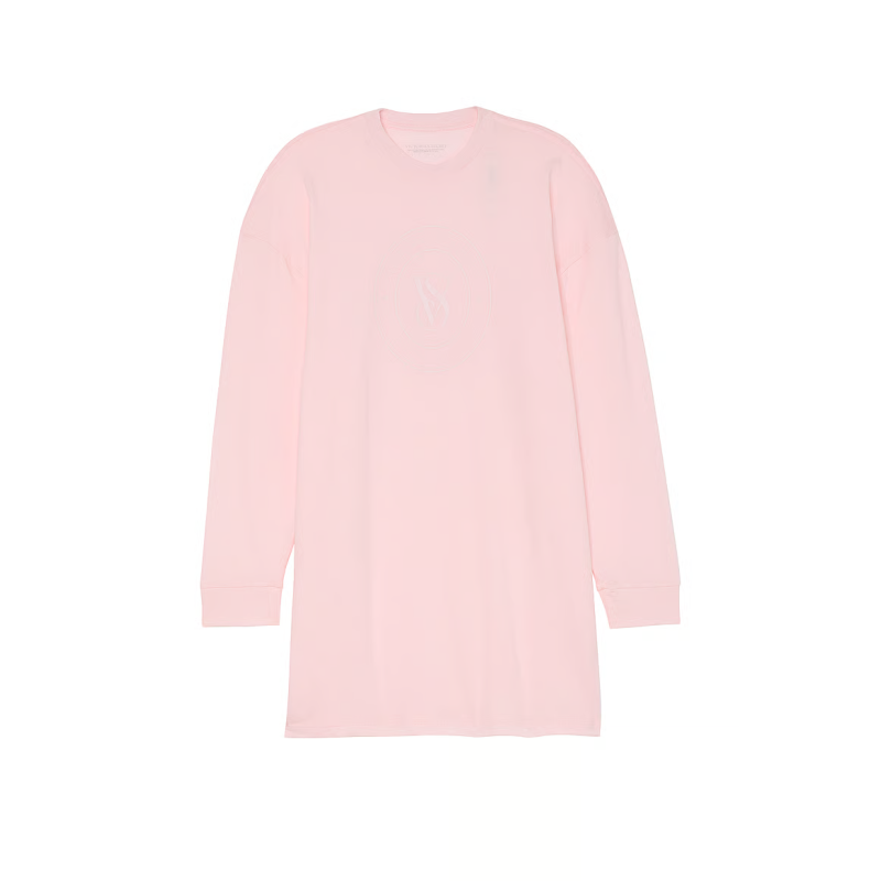 Нічна сорочка Cotton Long-Sleeve Pocket Sleep Tee Angel Pink