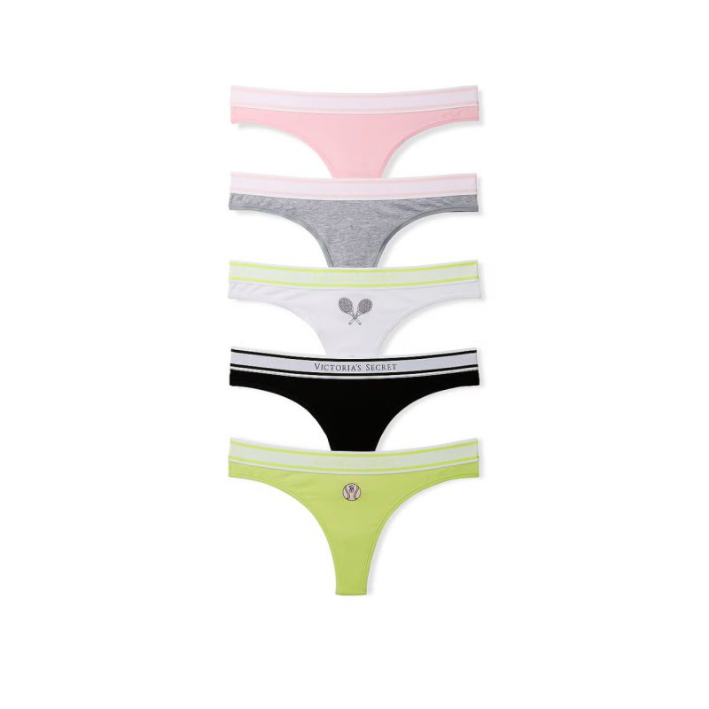 Набір трусиків 5-Pack Logo Cotton Thong Panties Multi VS