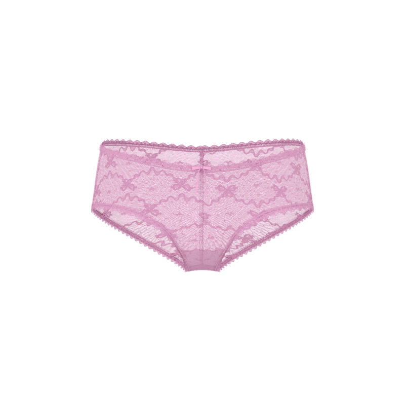 Трусики Bow Lace Mesh Cheeky Panty Pink