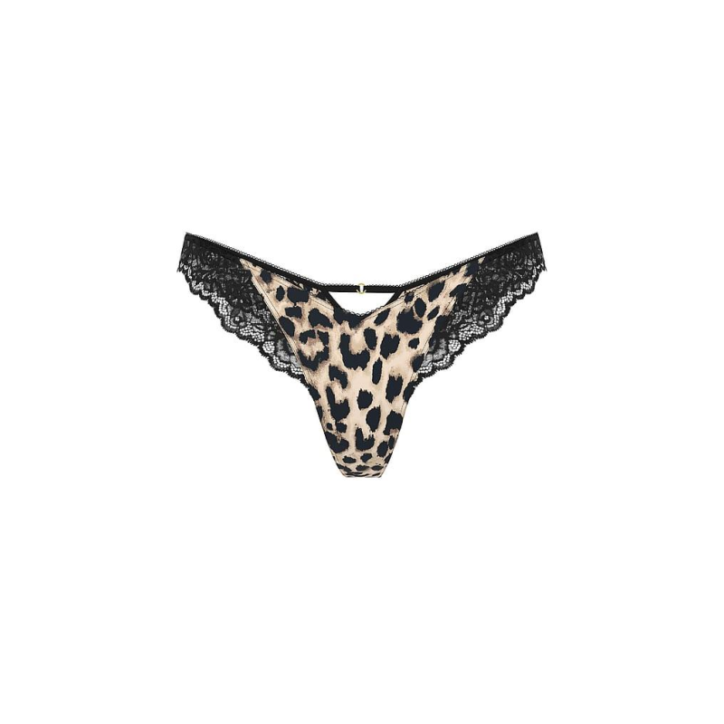 Трусики Very Sexy Lace-Trim High-Leg Thong Panty Leopard