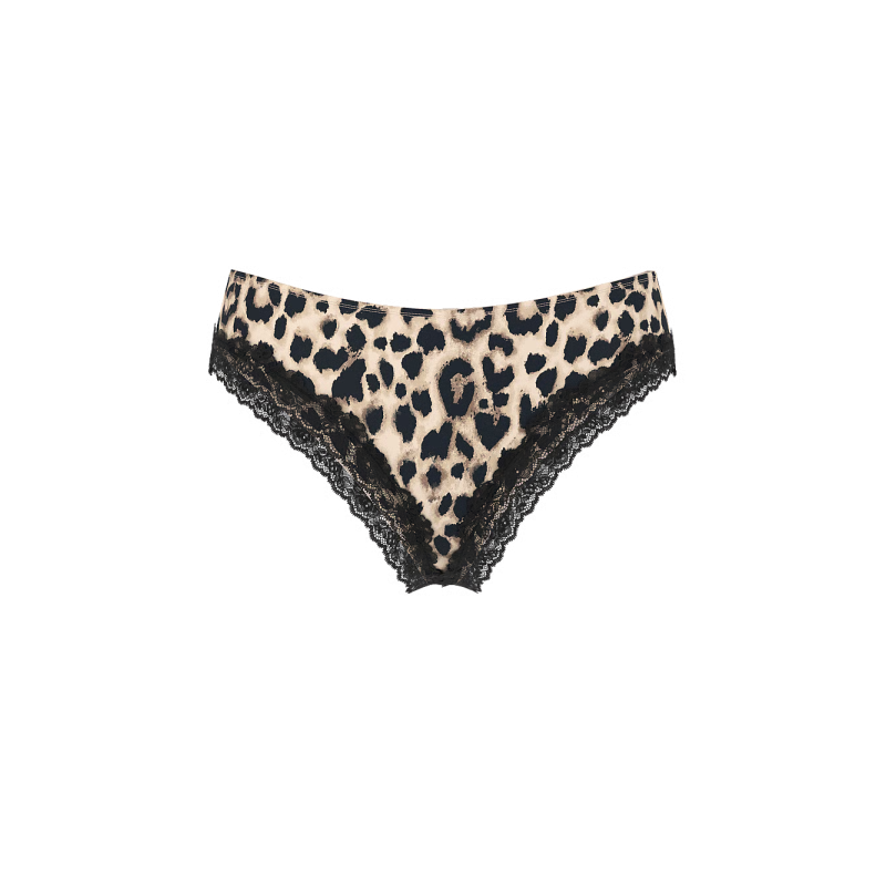Трусики Very Sexy Rose Lace-Trim Tanga Panty Leopard