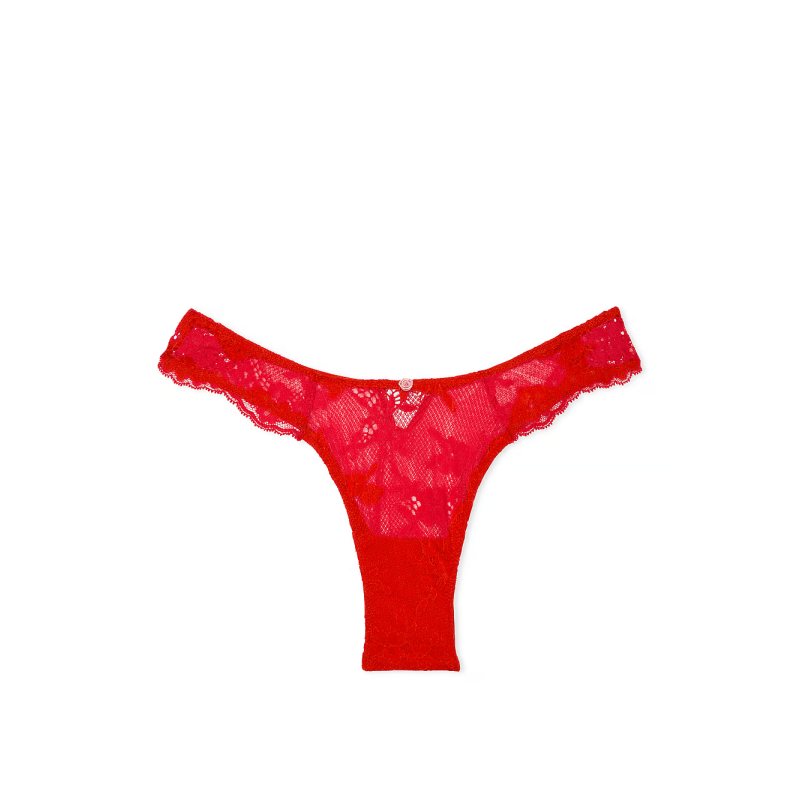 Трусики Dream Angel Twinkle Bow Lace Brazilian Panty Bright Vermillion
