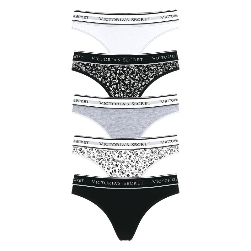 Набір трусиків 5-Pack Cotton Logo Thong Panties Multi VS