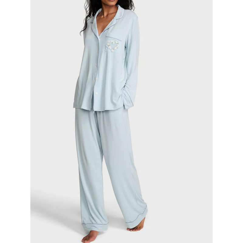 Піжама Modal Daisy Long Pajama Set Blue