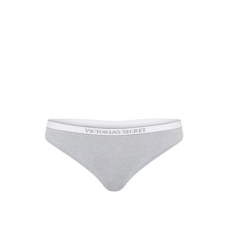 Трусики Seamless Logo Rib Thong Panty Grey