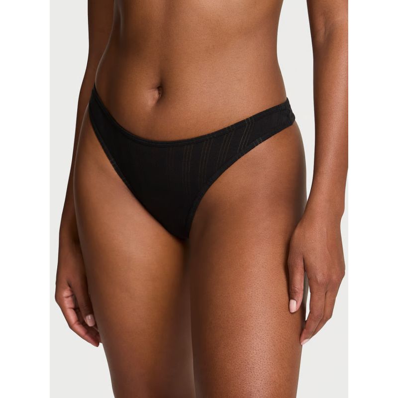 Трусики Ultra-Fine Modal High-Leg Scoop Thong Panty Black