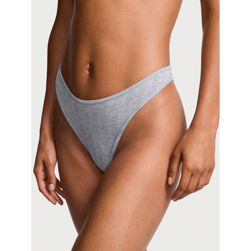 Трусики Ultra-Fine Modal High-Leg Scoop Thong Panty Grey