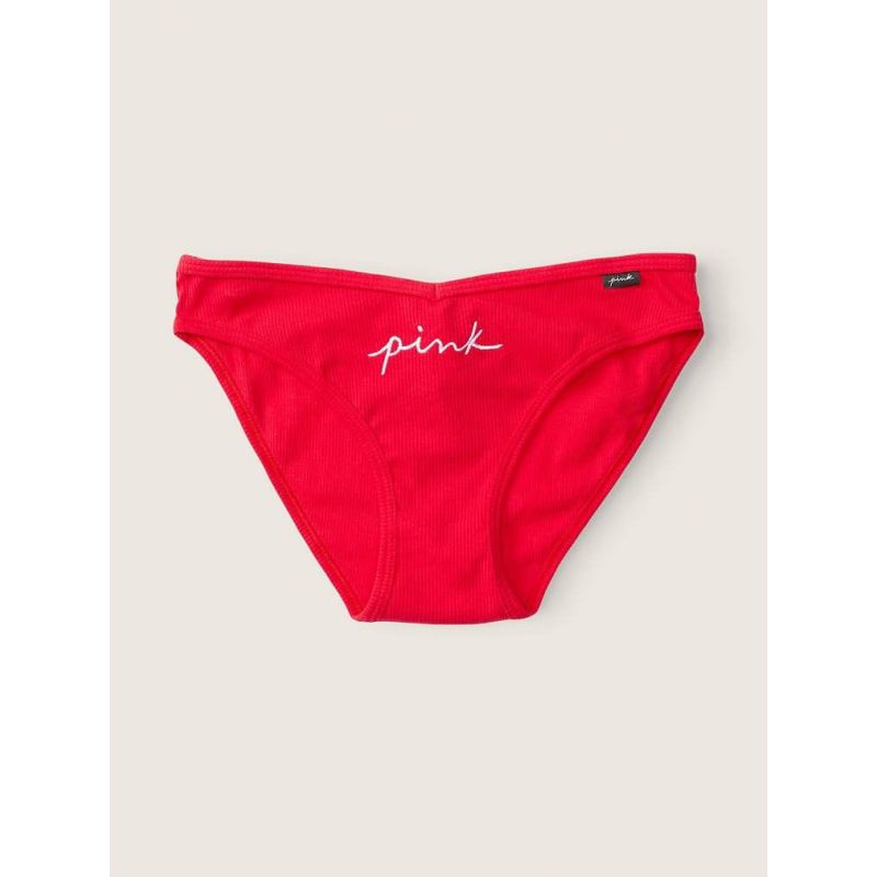 Трусики Cotton Bikini Underwear PINK Red