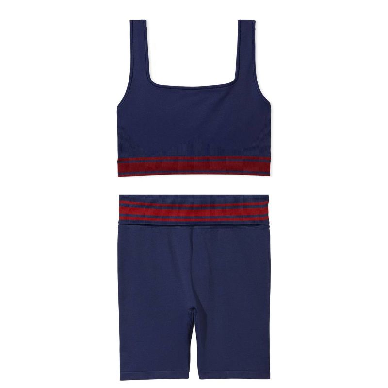 Комплект для спорту PINK Flip It Seamless Foldover Midnight Navy