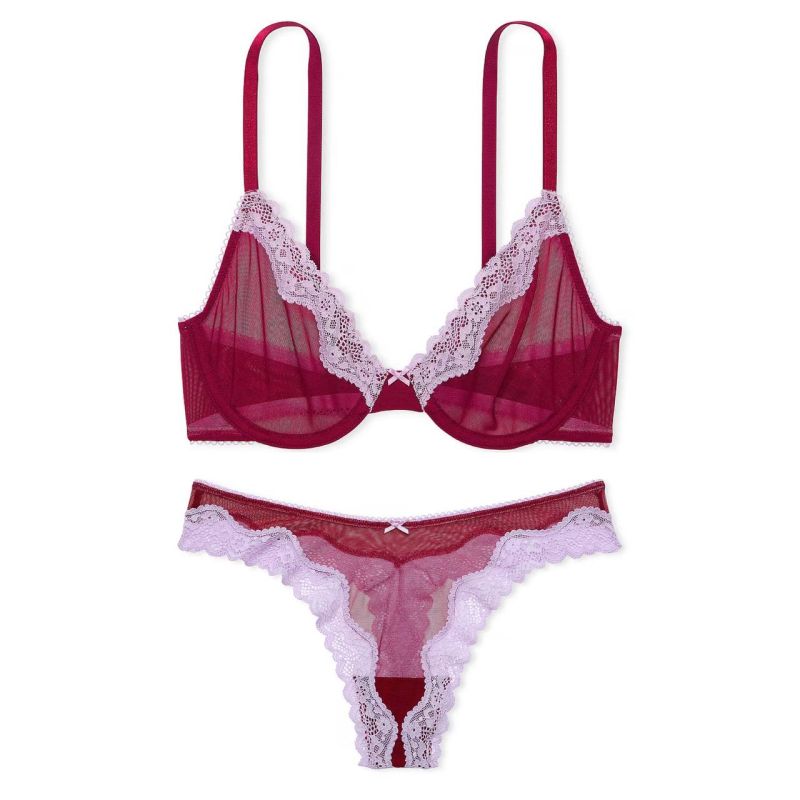 Комплект Tease Unlined Demi Bra Campari Red