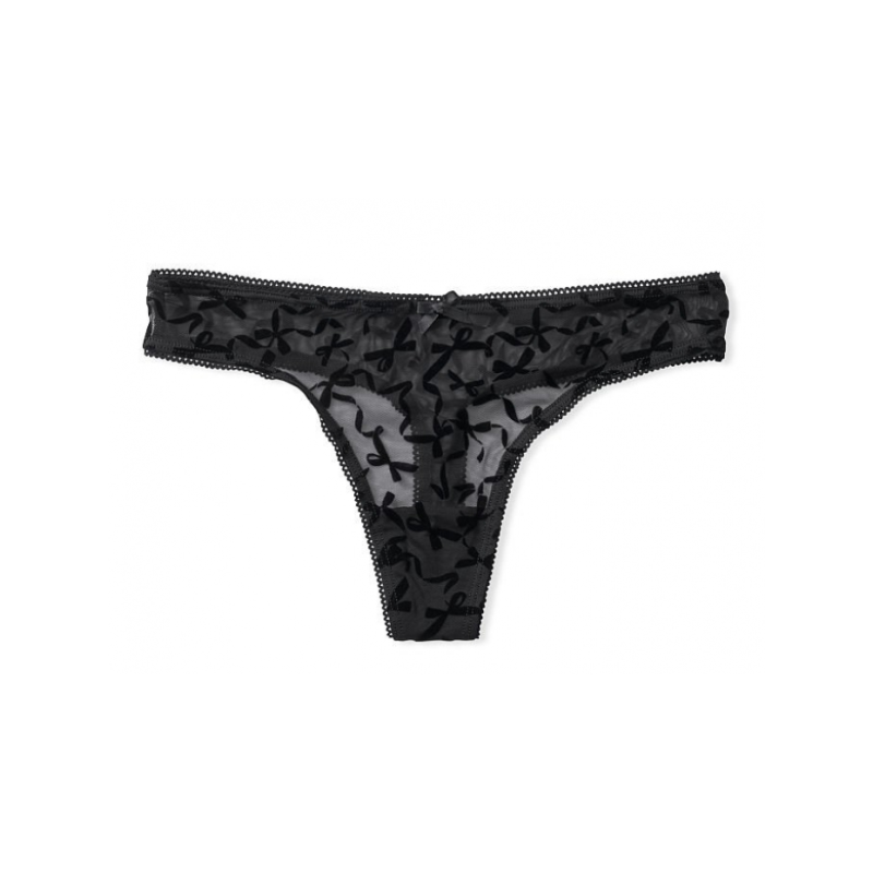 Трусики Logo Mesh Thong Panty Black