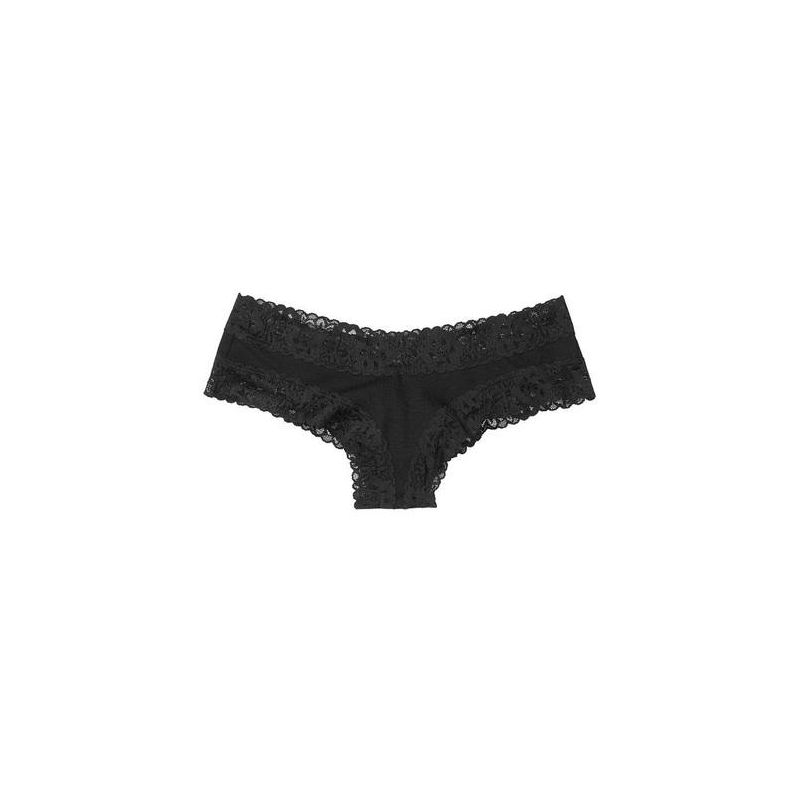Жіночі трусики Lace Waist Cotton Cheeky Black