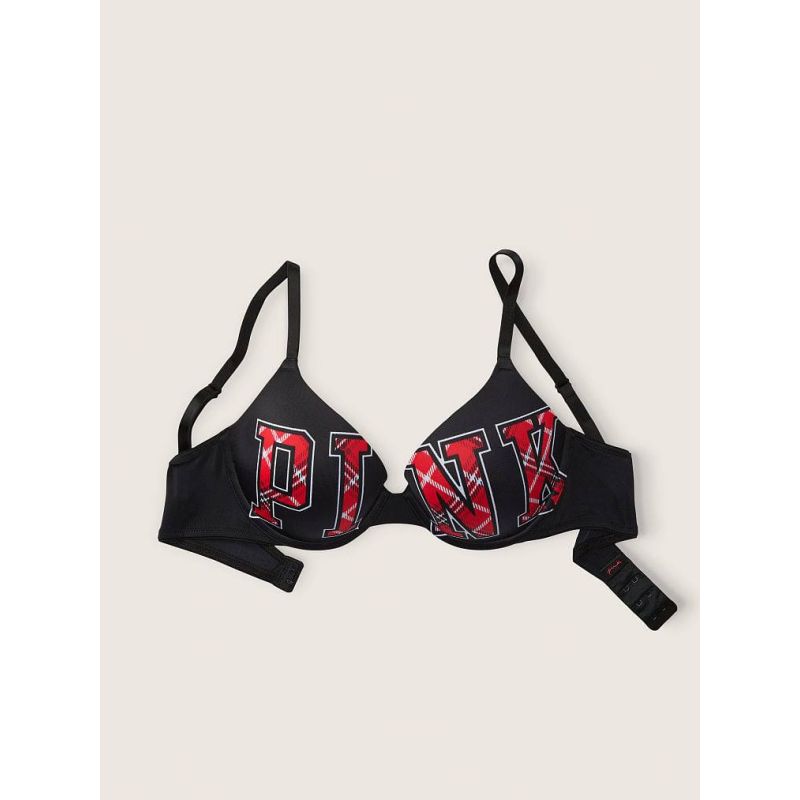 Бюстгальтер Wear Everywear Push-Up Bra White Pure Black Plaid