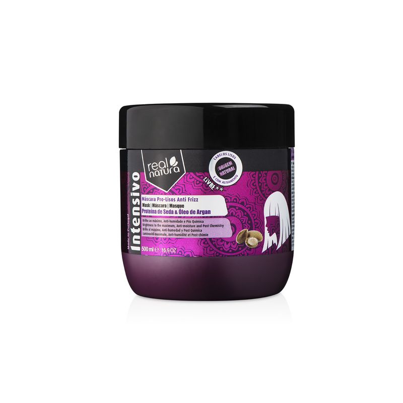 Маска для блиску і гладкості волосся Pro-Lisos Anti Frizz від Real Natura 