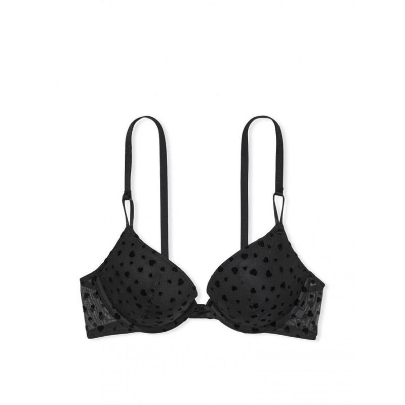 Бюстгальтер Sexy Tee Lace Push-Up Bra Black Hearts