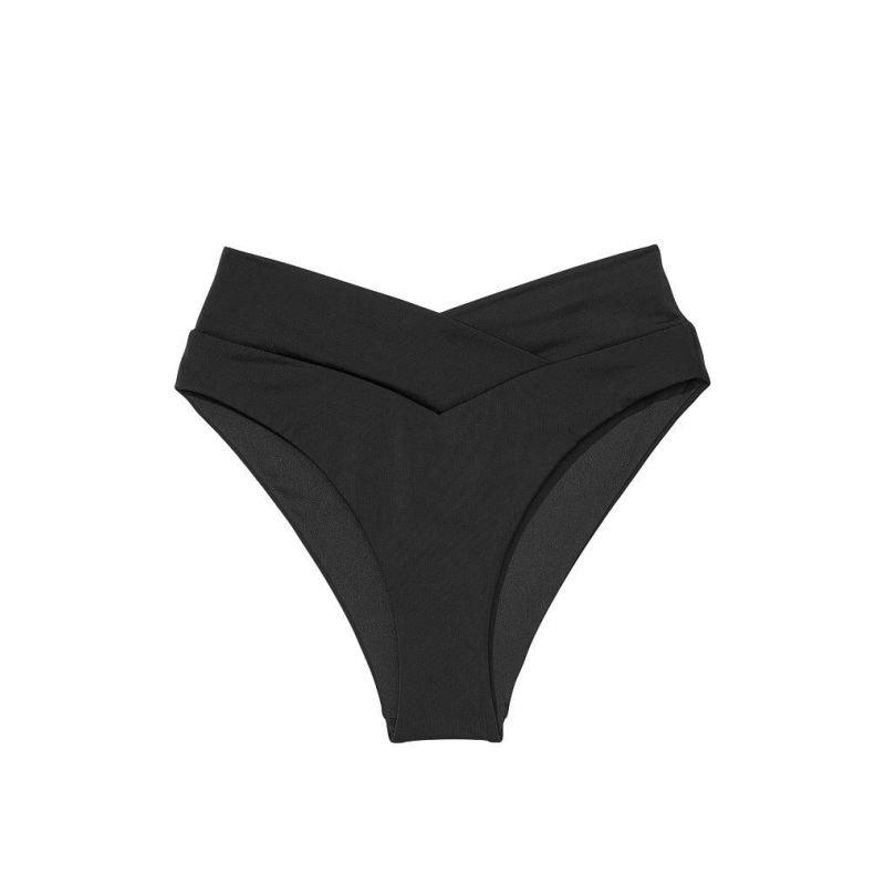Плавки Mix-and-Match Crossover High-Waist Bikini Bottom Black