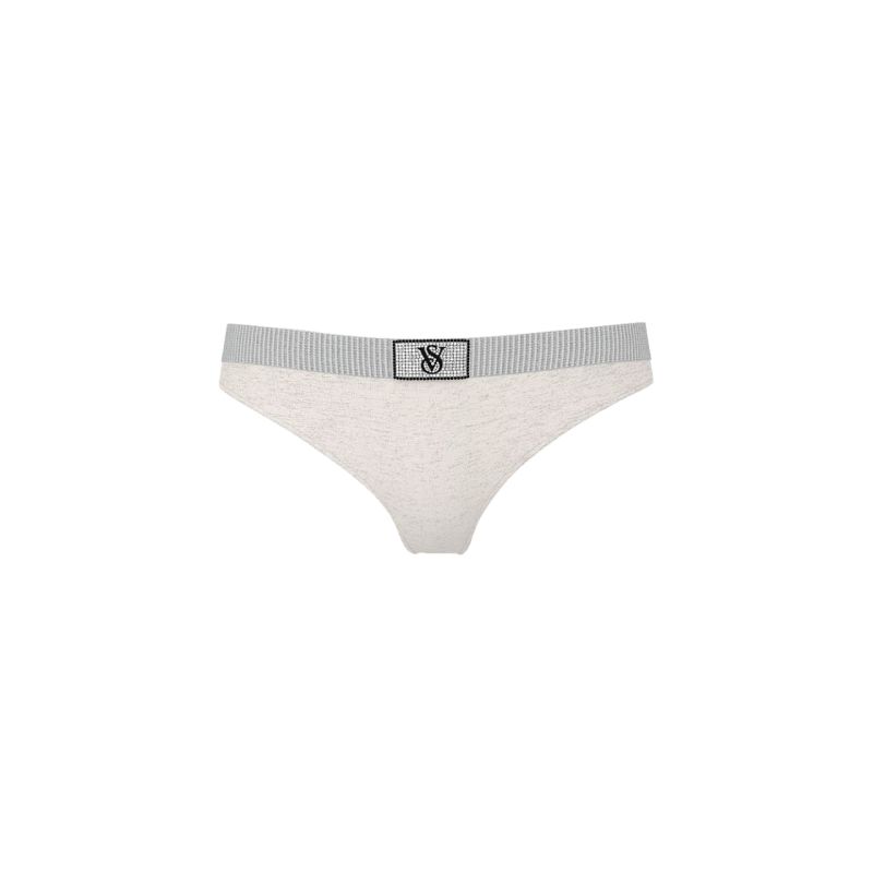 Трусики Shine-Waist Cotton Thong Panty Grey