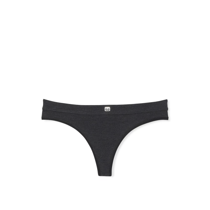 Трусики Logo Cotton Thong Panty Heather Black