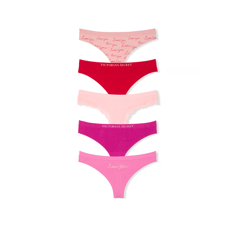 Набір трусиків 5-Packs Seamless High-Leg Thong Panties Pinki Mix