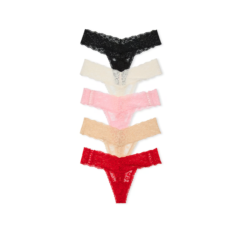 Набір жіночих трусиків 5-Pack In Lace Thong Panties Mix