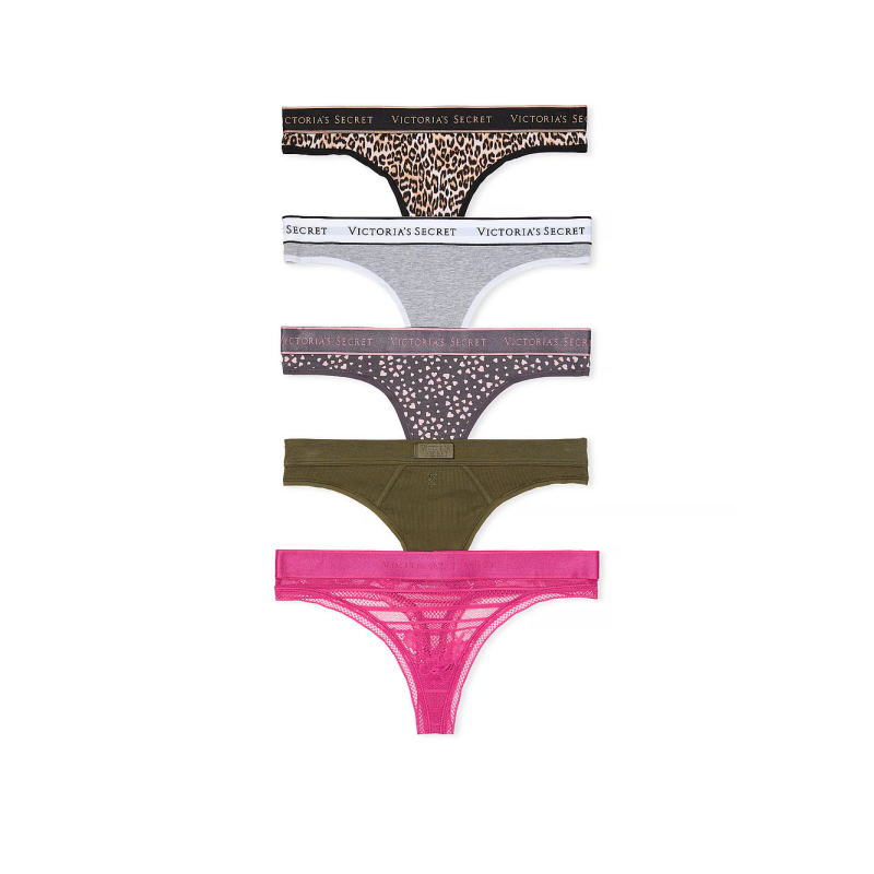 Набір жіночих трусиків 5-Pack Mixed Thong Panties